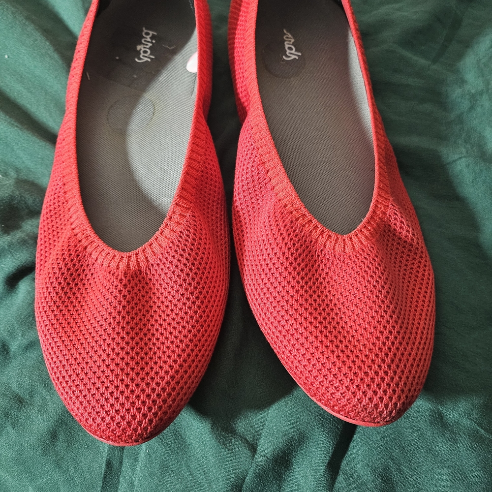 Allbirds Red Flats Lightweight Mesh Loafers
